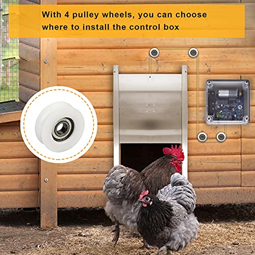 Chicken Door Automatische Hühnertür,Automatische Hühnerklappe für Hühnerstall Mit Timer Und Lichtsensor,Türöffnung Für… – Bild 6