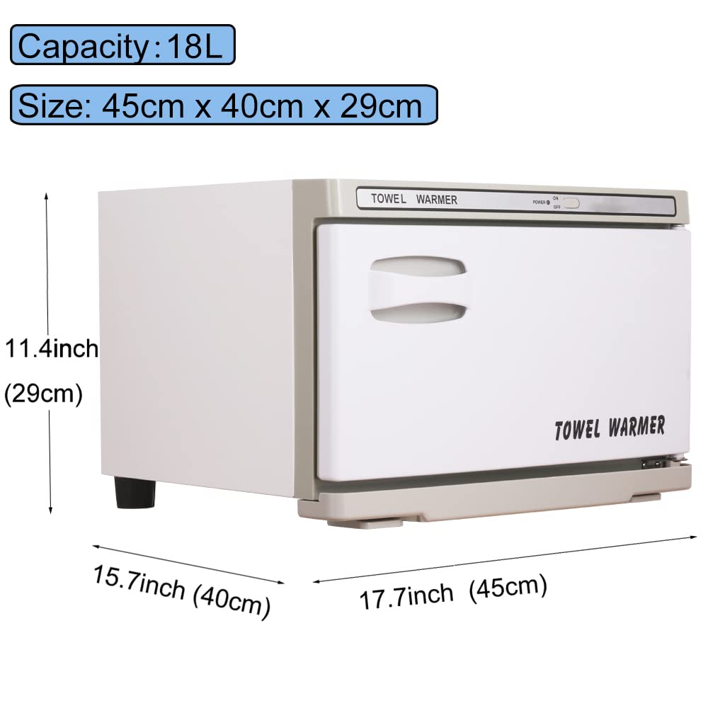 Professional Hot Towel Warmer 16L Heat Cabinet Hold 30-40 Towels for Facials Barber SPA, Hair Beauty, Salon and Home