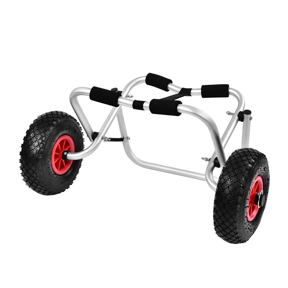 lyrlody 80kg Kanuwagen Kajakwagen Bootstrailer Transportwagen Bootswagen mit 10 Zoll großen Rädern für Kanu- und Kajakliebhaber