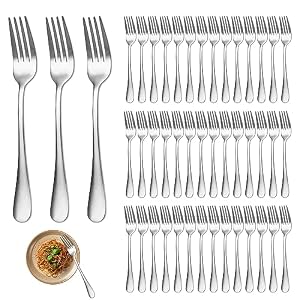 DAJAVE Forks Set of 48 Piece, Stainless Steel Dinner Forks Metal Dining Forks Set Mirror Polishing Cutlery Fork for Home, Hotel and Restaurant – 8.1inch