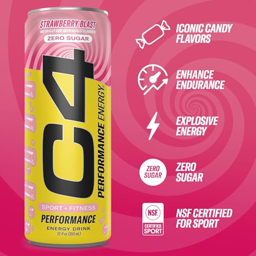Image of C4 Performance Energy Carbonated 12oz 4pk Strawberry Blast
