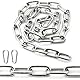 Ziamzra Edelstahlkette Stahlkette 1M 5mm Gliederkette Edelstahl Kette mit Karabiner Verlängerungskette Rundstahlkette Edelstahlkette Meterware für Hundekette Schaukeln Ketten Ankerkette Hängesessel