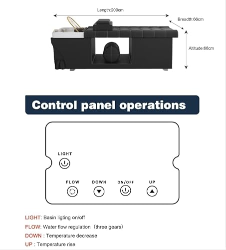 TATARTIST Head Spa Bed Shampoo Bed with Fumigation Head Therapy Massage Table Support Water Circulation Head Spa Equipment for Spa Barber Hair Beauty Salon (Black) - Image 2