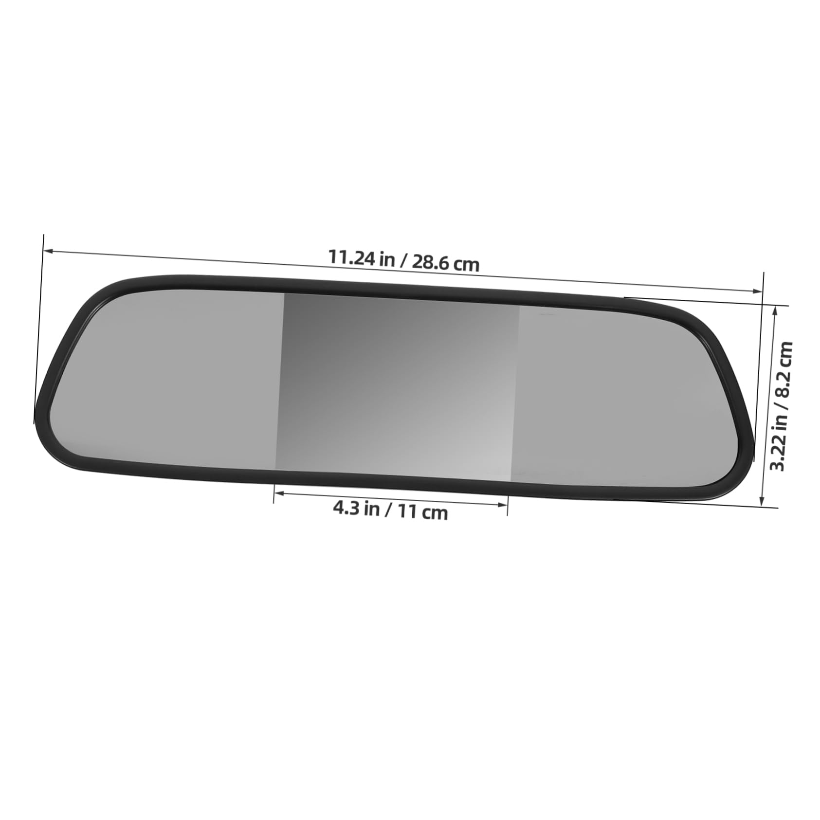 Operitacx Monitor de Espejo Retrovisor de Pantalla LCD de Entradas Cámara DVD Instalación Compatible con Vehículos SUV y Camiones