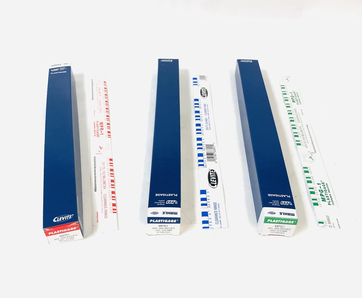 J Martin Auto Bundled 3 Boxes Each with 12 Strips Plastigauge measurments Between .001-.009 clearances.