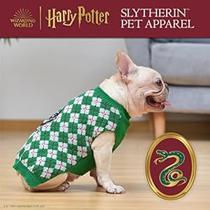 Harry potter slytherin pet sweater  large | harry potter costumes for dogs | dog apparel  accessories for hogwarts houses slytherin dog sweater pullover sweater for dogs   cucciolini doodles