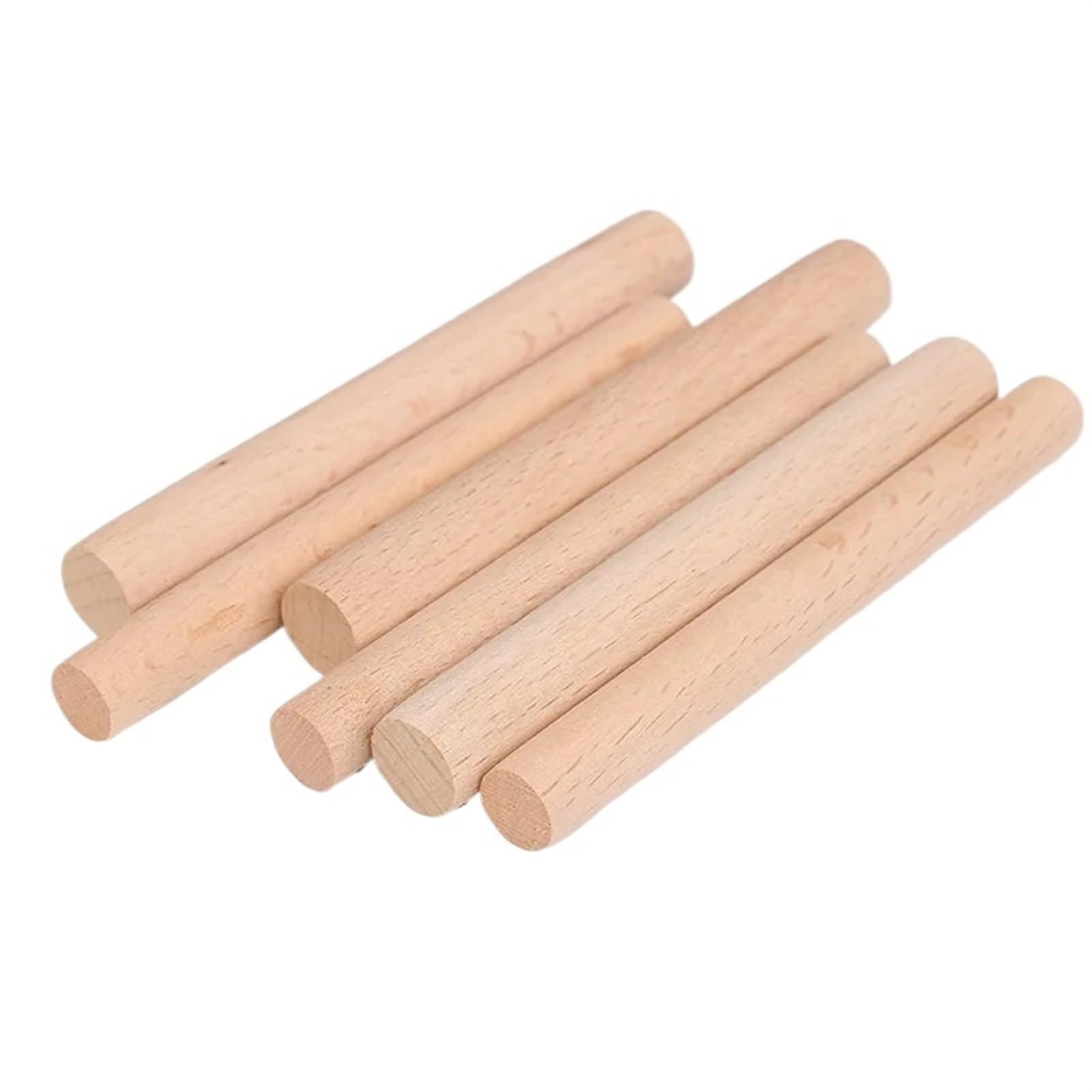 VHJdtE Handcrafted wooden sticks, 10pcs Wooden Dowel Rods Unfinished Hardwood Sticks Wood for Craft and DIY Macrame Poles(150x10mm)