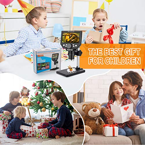 LCD Digital USB Mikroskop, Koolertron 4,3 Zoll 1080P 8 Megapixel 1000X HD Vergrößerung Zoom Drahtlose Mikroskopkamera für Erwachsene/Kinder mit 8 LED Leuchte – Bild 6