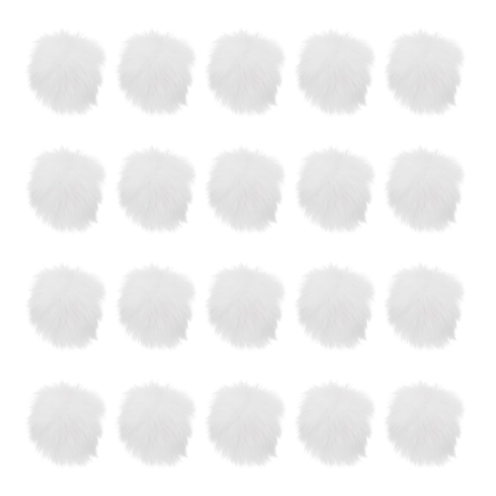 PATIKIL Pompon in Finta Pelliccia per Cappello, 6 Pz Pompon Morbidi e Soffici con Anello Elastico per Portachiavi Cappello a Maglia Sciarpe Guanti