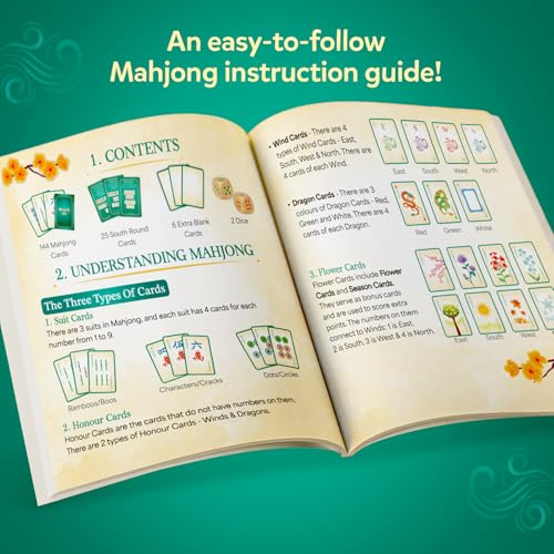 Image of Mahjong Go! Card Game, Classic Mahjong Reimagined, Perfect for Game Night | Fast-Paced Strategy and Skill Game with Wind Rounds, Travel-Friendly, Gift for Mahjong Lovers, Adults and Teens