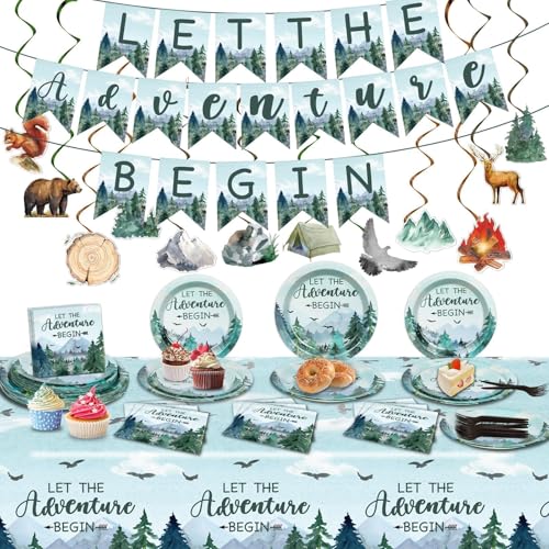 146 Pcs Adventure Awaits Party Supplies Let The Adventure Begin T...
