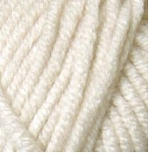 Miniatura 3 de Premier Yarns Basix - Hilo grueso, 3.5 onzas, peso voluminoso #5, paquete con marcadores de puntada Bella's Crafts (blanco antiguo)