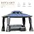 Outsunny 10' x 12' Hardtop Gazebo Canopy with Polycarbonate Roof, Aluminum Frame, Permanent Pavilion Outdoor Gazebo with Netting, for Patio, Garden, Backyard, Deck, Lawn, Light Gray