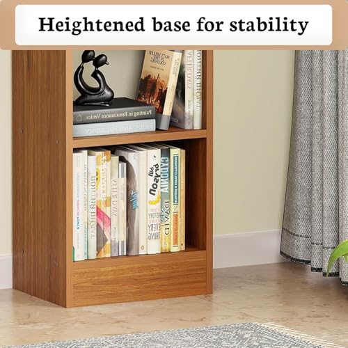 Image of Callas 3 Layer Multipurpose Engineered Wood Bookcase | Storage Organizer for Adults & Kids | Multi-Purpose Shelf for Books, Toys & Home Office Use (BR-008-Walnut)