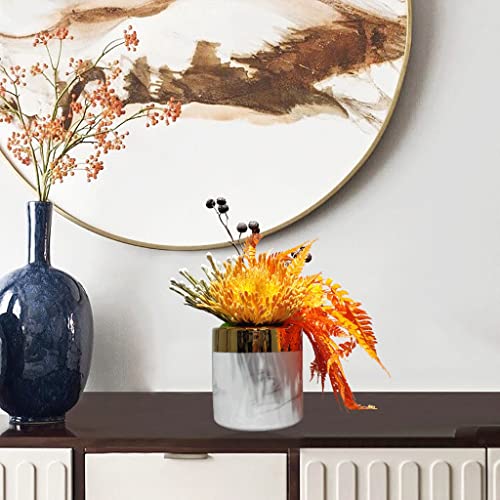 Fleurs orange de simulation pour table de chevet et décoration intérieure chaleureuse