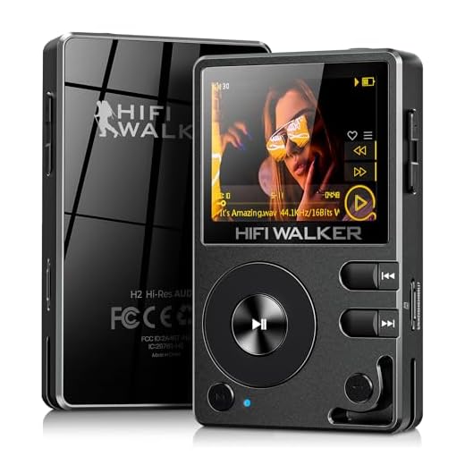 HIFI WALKER H2-128GB MP3 Player Bluetooth 5.2 Hi Res Music Player Flac Digital DSD Lossless Audio Player High Resolution Portable DAP Player, Two-Way Bluetooth, 128GB SD Card+Expandable Memory