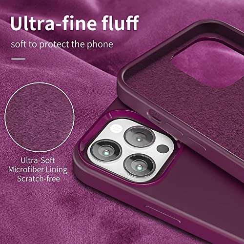 Image of MIDOS Back Cover Compatible with iPhone 14 Pro Max Case Liquid Silicone Full Protection Shock Proof Back Cover for iPhone 14 Pro Max (2022) 6.7 inch (Wine Red)