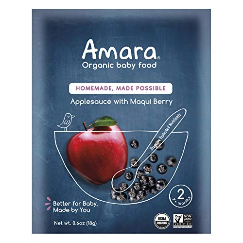Amara Organic Baby Food | Applesauce & Maqui Berry | Homemade Made Possible