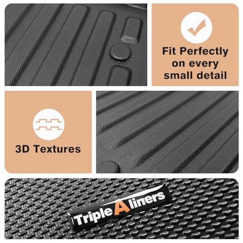 TripleAliners Truck Mat Compatible with 2005-2023 Toyota Tacoma 6FT Accessories, Truck Bed Mat Heavy Duty Custom Fit All Weather Protection TPE Pickup Liner
