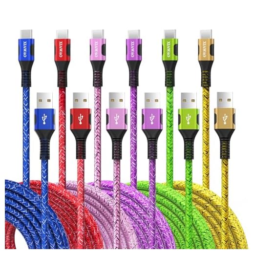 XIAWAO USB C Cable 6 Pack, Braided USB A to Type C Cord Fast Charging