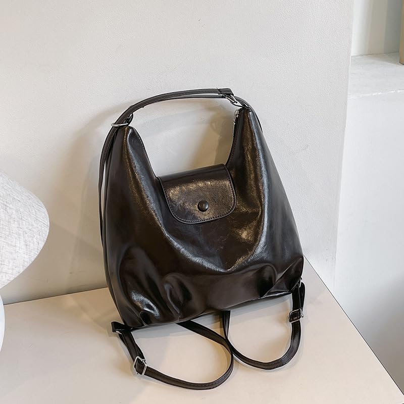 Versatile PU Leather Shoulder Bag – Spacious & Lightweight Zippered Bag for Daily Use – Multiple Carrying Styles2