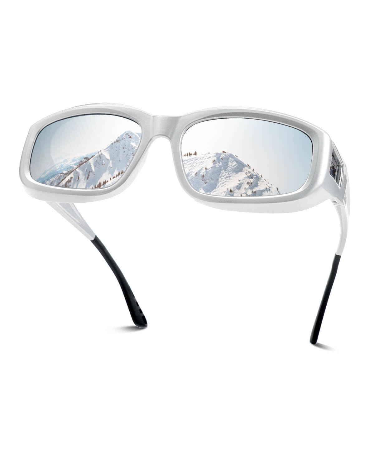 Meeloog Polarisierte Überbrille für Damen Herren UV400 Sonnenbrille für Brillenträger Sport DEMST0070