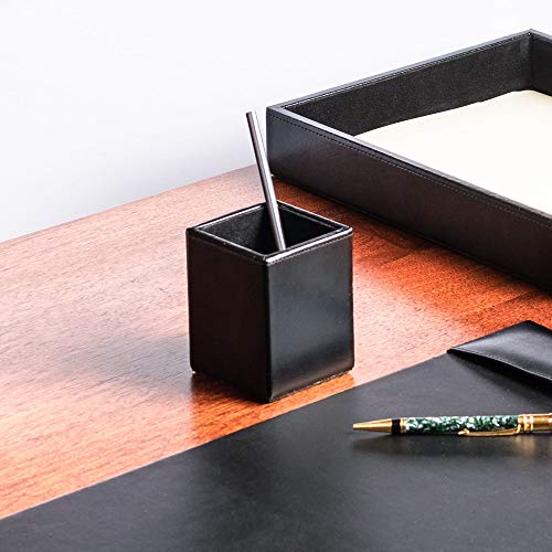 Dacasso Black Bonded Leather Pencil Measuring-Cups #TOP7