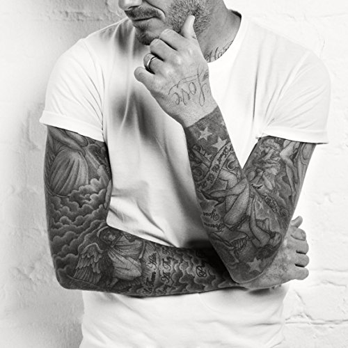 Kotbs 6 Sheets Temporary Tattoos for Men Women Neck Arm Body Tattoo Sticker Body Art Make up Temporary Tattoo Custom Paper Transfer Fake Tattoo