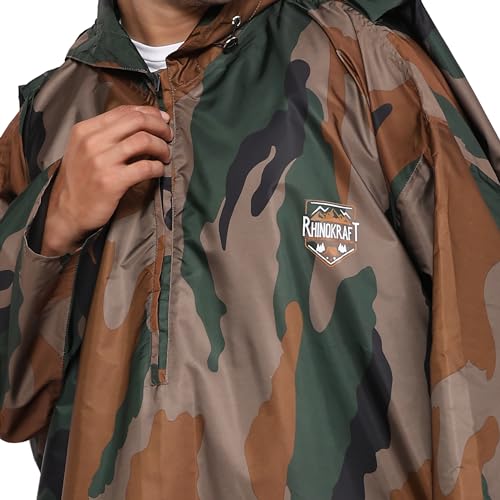 Image of Waterproof Full-Sleeve Rain Poncho for Outdoor Adventures | Easy Slip-On Design | Compact & Lightweight | Free Carry Case