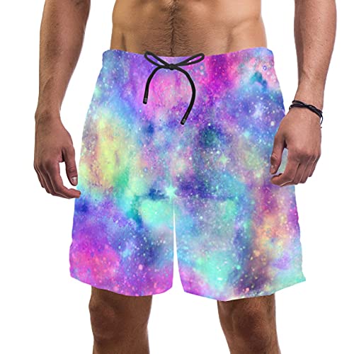 Short de bain homme séchage rapide XL bleu galaxie à doublure respirante
