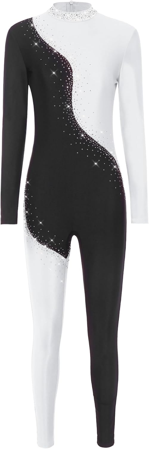 Linjinx Gymnastics Unitards for Women Performance Competition Unitard Jumpsuits Full Body Suits