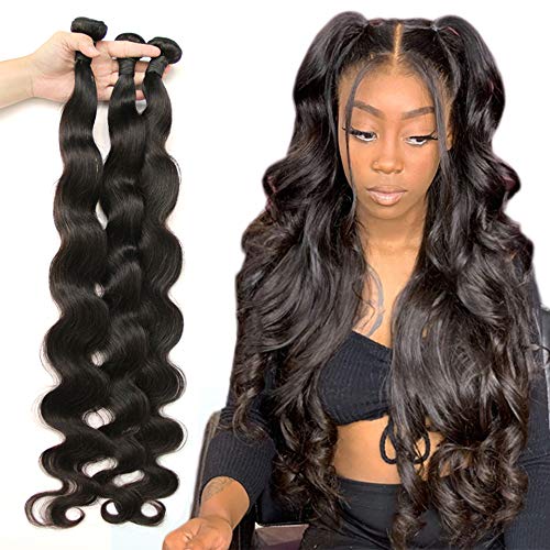 8-40inch Brazilian Body Wave Human Hair 3 Bundles 16 16 16inch Bundles 8A Unprocessed Virgin Body Human Hair Weave Bundles Natural Black Remy Hair