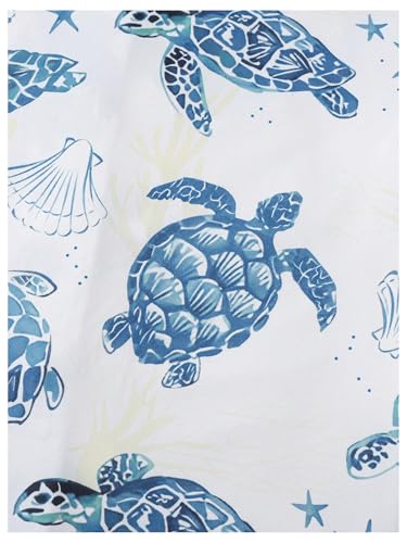 WDIRARA Women's 2 Piece Sea Turtle Graphic Pajama Set Button Down Short Sleeve Shorts Loungewear Pjs Sets3