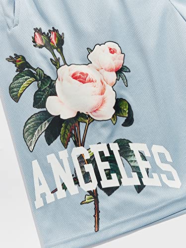 GORGLITTER Men's Letter Graphic Shorts Drawstring Elastic Waist Summer Workout Track Shorts3