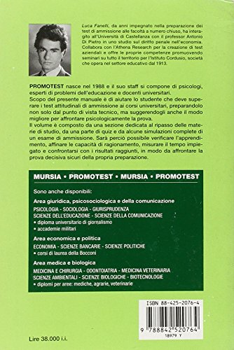 Promotest. Area tecnica e biologica. Preparazione