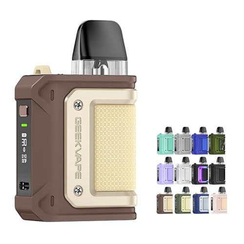 Geek vape Aegis Hero Q Pod �X�^�[�^�[�L�b�g 1300mAh (Max 30W) 2ml �M�[�N�x�C�v �C�[�W�X �q�[���[ �L���[ �|�b�h �d�q�^�o�R Vape �x�C�v (Woody Brown)