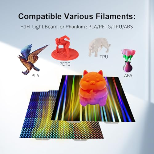 Plaque H1H Rainbow Streak Bambu Lab A1 Mini 184 mm