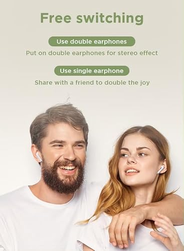 JOYROOM JR-T03S TWS Semi In-Ear Earphones Wireless Earbuds And Equipped With Anti-Fingerprint Silicon Case With Power Box Standard Version - White