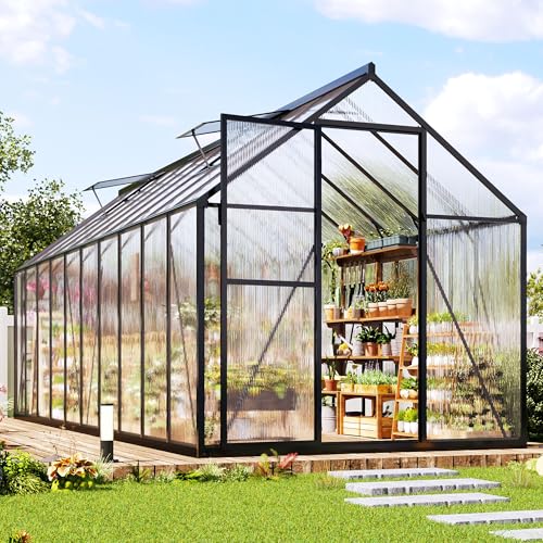 Jocisland 6x20Ft Heavy Duty Polycarbonate Greenhouse
