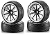Produktbild Carson 500900080 - 1:10 Big Wheel-Set 02, 10 Speichen, Modellbauzubehör, 4 Stück, schwarz/chrom