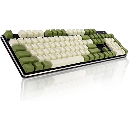 IDOBAO Matcha Keycaps Green PBT Backlit Keycaps Dye Sublimation OEM Profile Full Layout 132 Keys Doubleshot for MX Keyboard gh61/rk61/akko/kbd75/id80 (English)