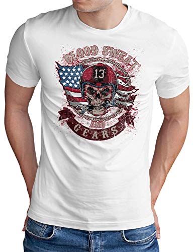 T-shirt Moto Skull OM3 pour virées en custom et look garage