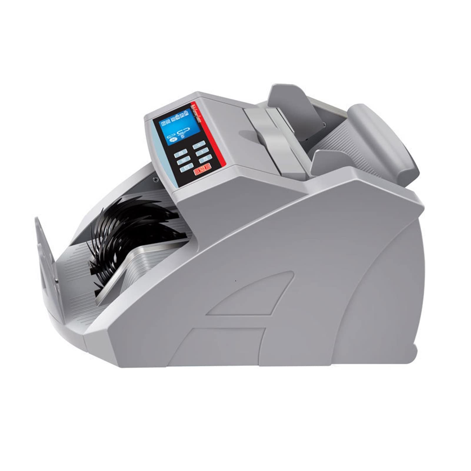 Bgaza Grijs Lcd Display Cheap Money Counter For Paper & Polymer Currencies With Uvmg Function Billnote Counting Machine Money Detector(Grijs)