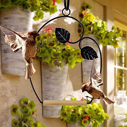winemana Set of 3 Hummingbird Swings, Rust Resistant Metal Frame, Wooden Dowel, Attach to Bird Feeders, Perfect for Hanging Indoor Office Outdoor Trunk Lawn Patio Garden winemana Set of 3 Hummingbird Swings, Rust Resistant Metal Frame, Wooden Dowel, Attach to Bird Feeders, Perfect for Hanging Indoor Office Outdoor Trunk Lawn Patio Garden