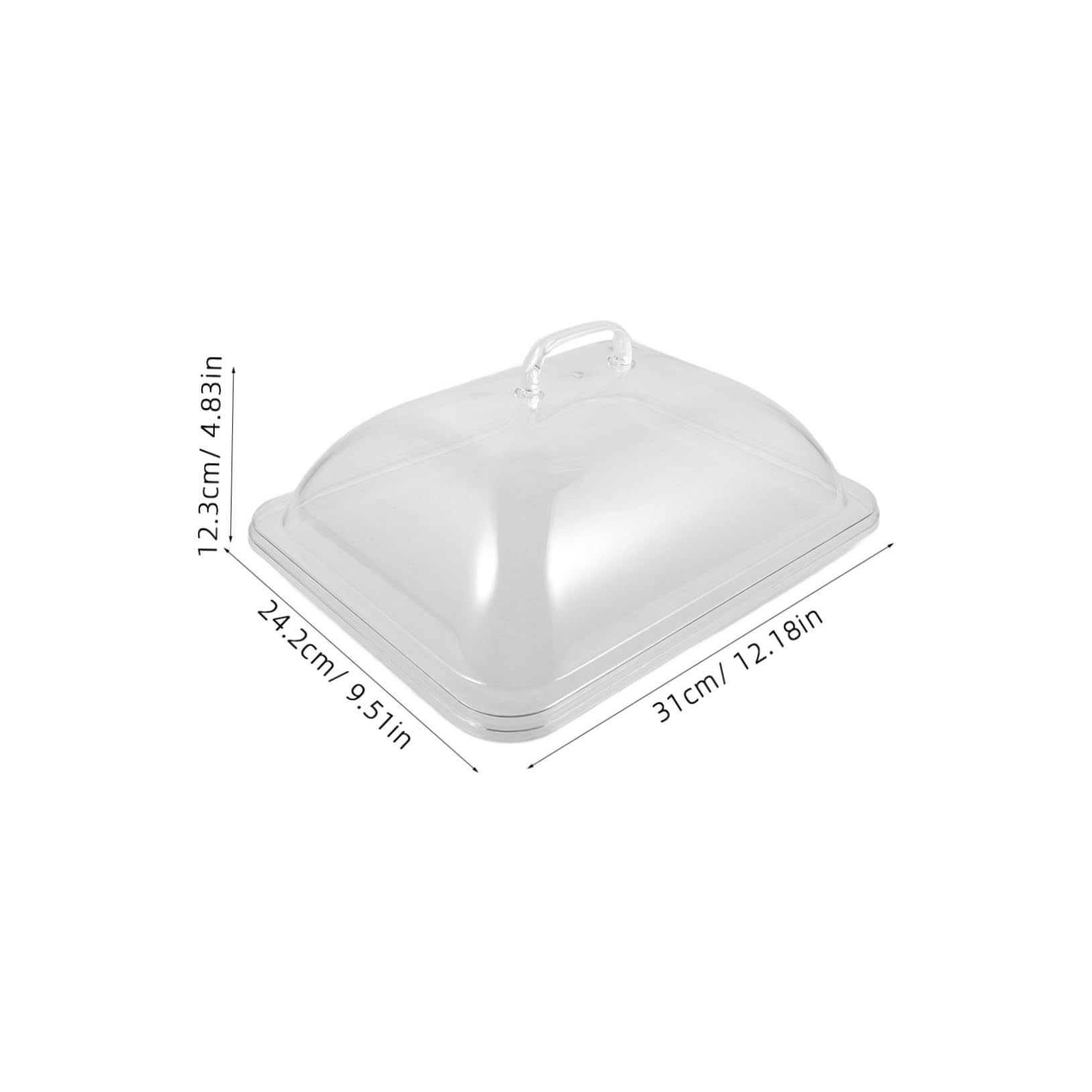 Copritorta In Acrilico Trasparente 28x28x15 Cm - Cupola Riutilizzabile Per Dolci, Dessert E Buffet
