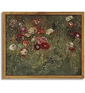 InSimSea Framed Wall Art - Floral Scenic Oil Painting Canvas Prints, Rustic Decor for Bedroom, Ba...