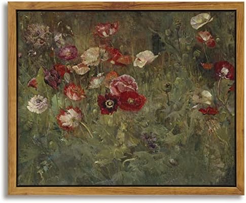 InSimSea Framed Wall Art - Floral Scenic Oil Painting Canvas Prin...