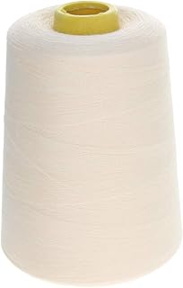 Othmro 1Pcs Polyester Sewing Thread 402 Serger Machine Thread 8000 Yards Each Spools Embroidery Thread Connecting Serger Thread for DIY Sewing Machine and Hand Repair Works Creamy-White 453
