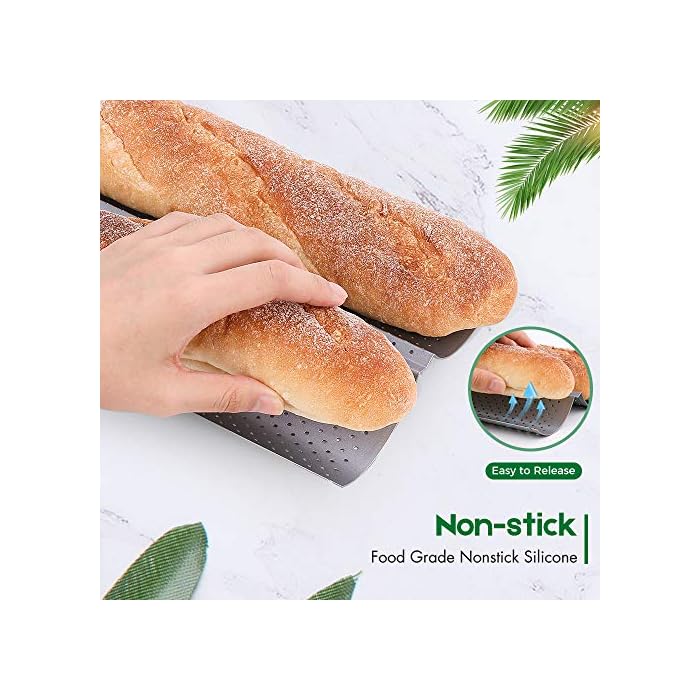 Buy Amagabeli Nonstick French Baguette Pans for Baking 15”x6.3” Carbon