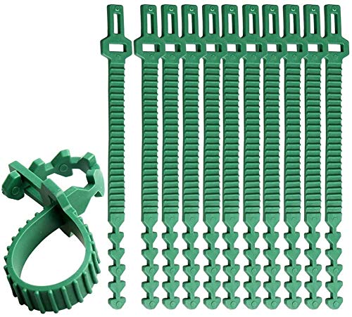 KAHEIGN 10 Pièces À Toute épreuve Attaches Végétales, 35cm Bretelles Ajustables Pour Arbres Liens Pour Plantes De Jardin Interlock Pour Le Support De Rosier Arbustif